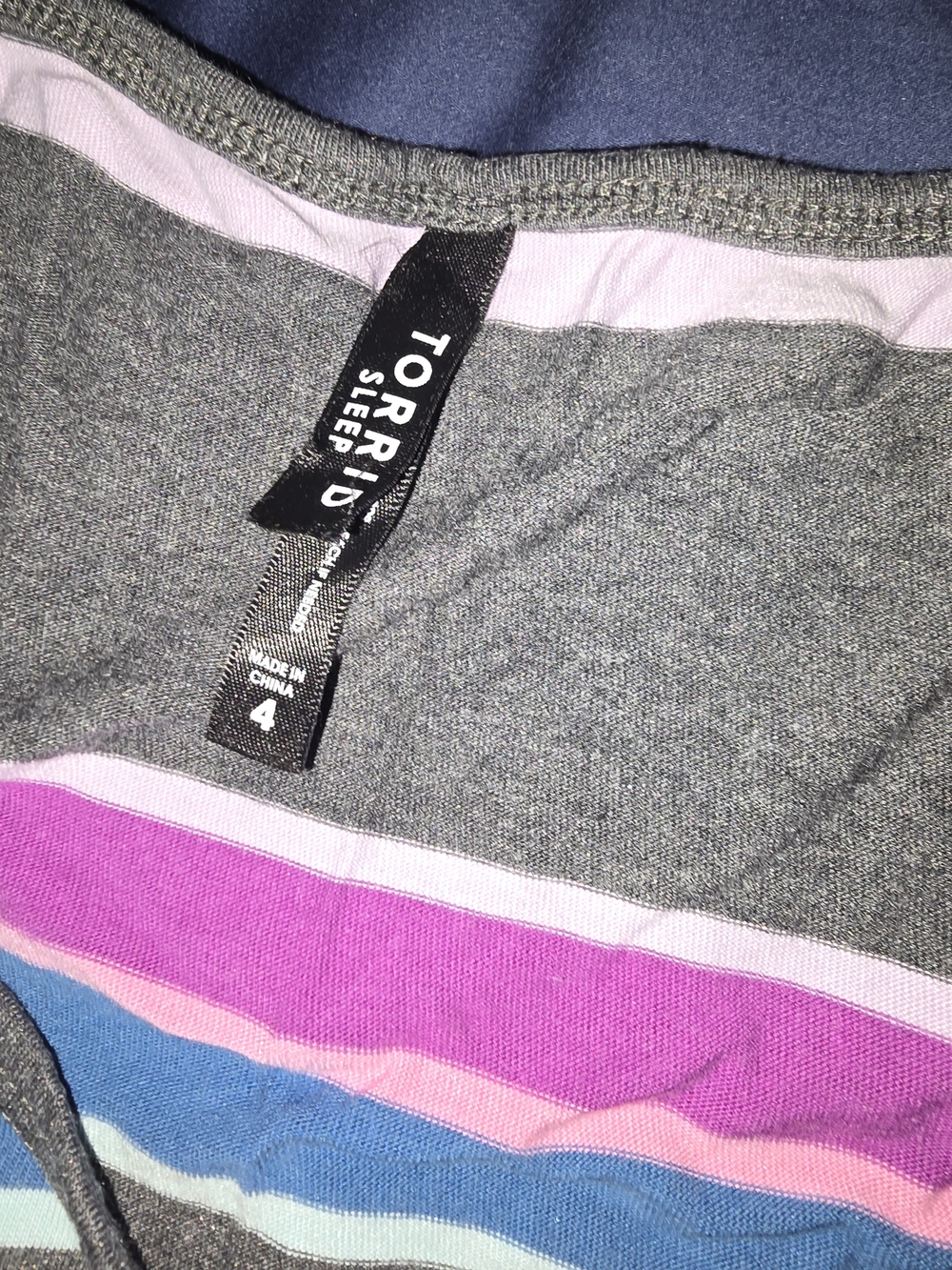 torrid Gray Sleepwear Set with Pink Trim - Picture 3 of 4